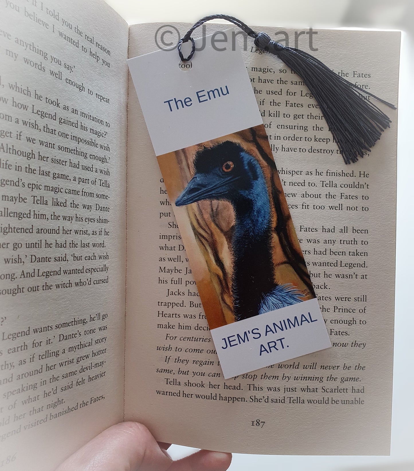 Animal Bookmarks - The Emu - Printed Australian Animals
