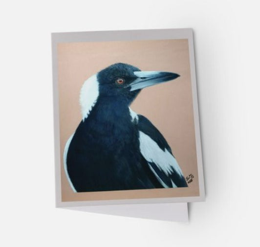 Animal Greeting Card - The Magpie - Printed Australian Animals
