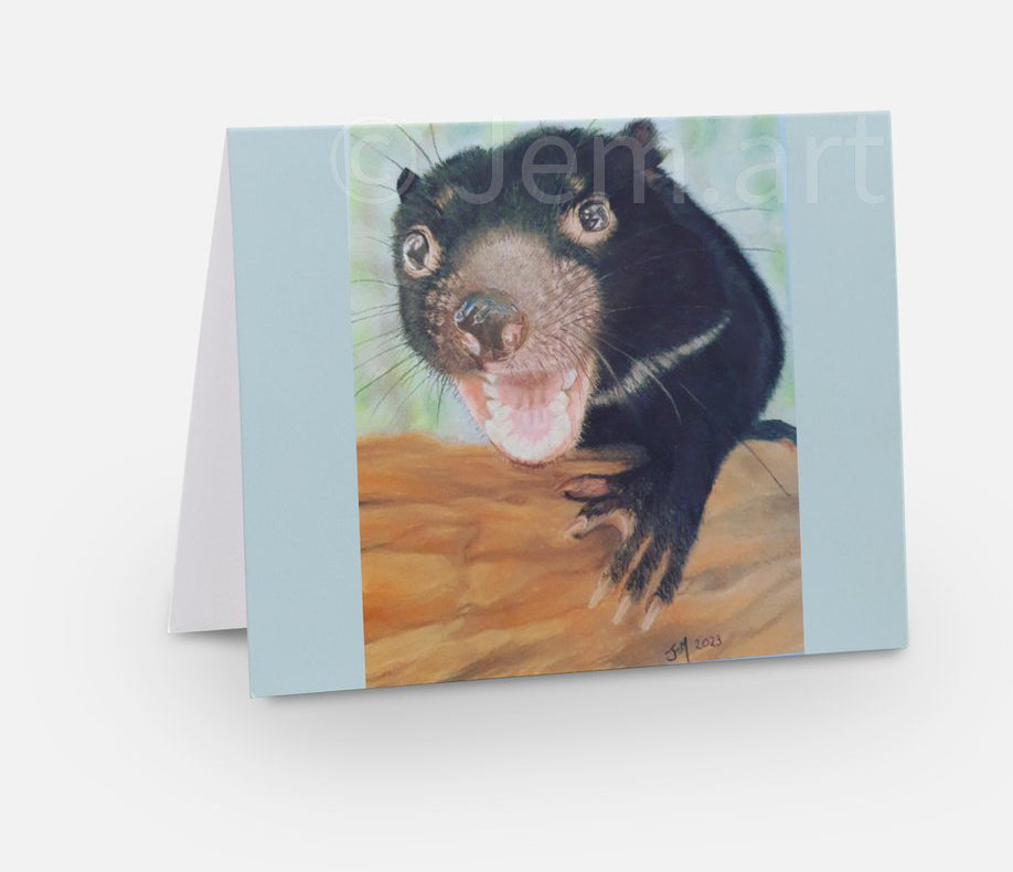 Animal Greeting Card - The Tasmanian Devil - Printed Australian Animals