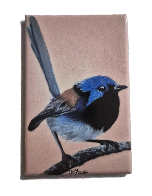 Animal Magnets- The Blue Wren- Printed Australian Animals