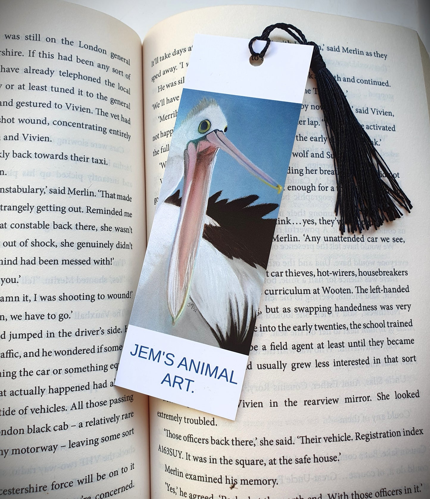 Animal Bookmarks - The Pelican - Printed Australian Animals