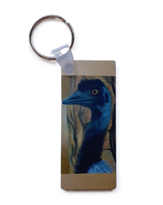 Animal Keyring- The Emu - Printed Australian Animals