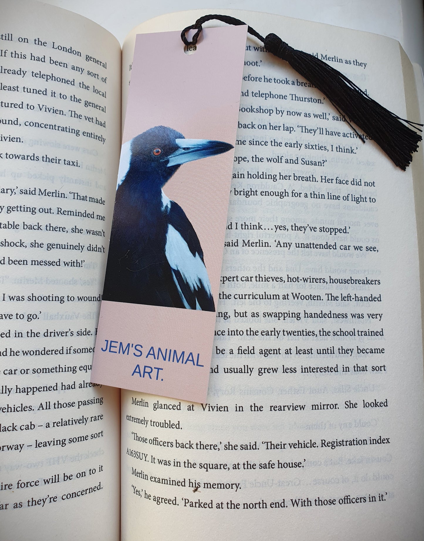 Animal Bookmarks - Magpie - Printed Australian Animals