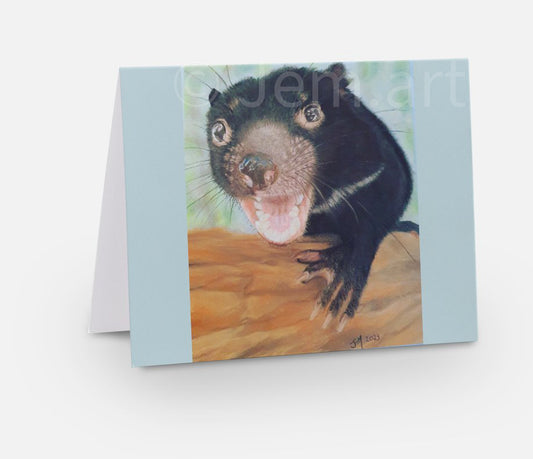 Animal Greeting Card - The Tasmanian Devil - Printed Australian Animals